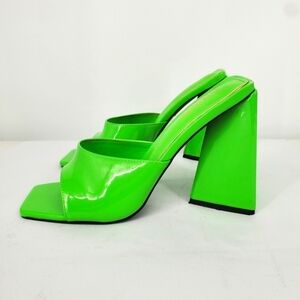EGO Avalon Heels Women 8 Shoes Patent Leather Green